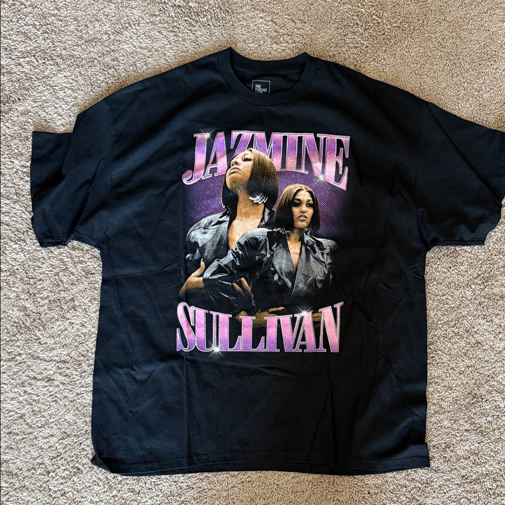 Black Graphic T-Shirt with Jazmine Sullivan Heaux Tales tour 2022
